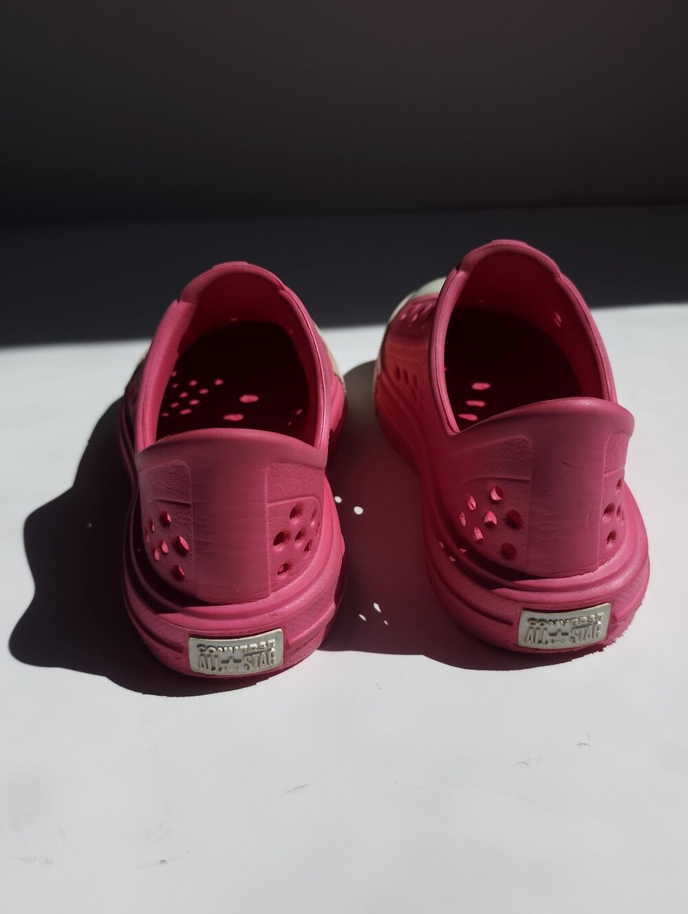 Converse All Star Pink Slip-On Toddler 9 Water Shoes Lightweight Low Top Crocs - Picture 5 of 11